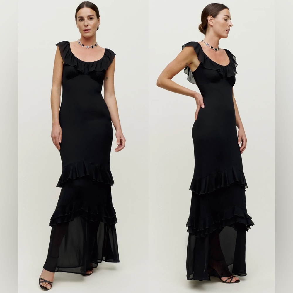 NWOT- Reformation Tripoli Dress in Black